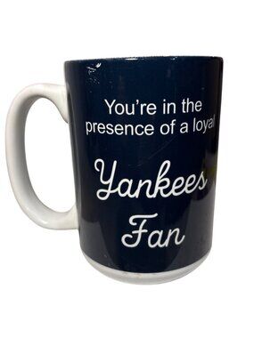 New York Yankees Coffee Mug Ceramic Cheer Accordingly or Shutup Baseball MLB Dad